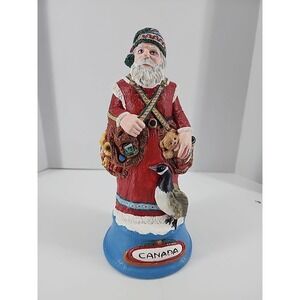 VTG hand painted ceramic Santa Claus Canada